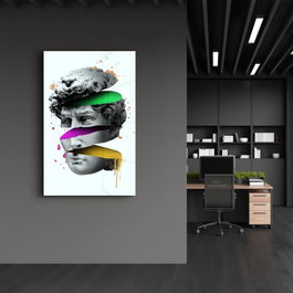 Wallity Pintura Decorativa de Vidrio Templado 46 x 72 cm Multicolor